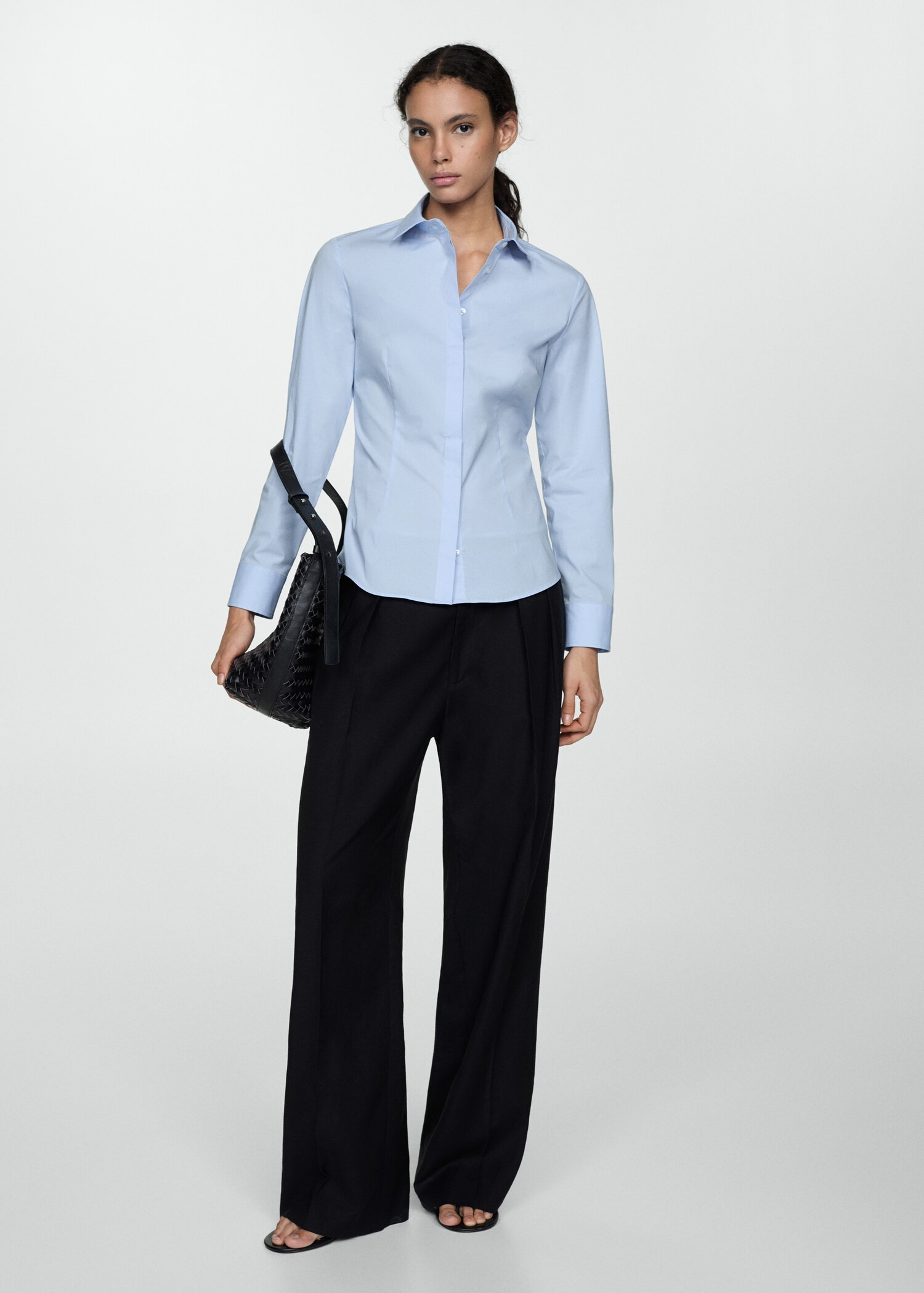 Fitted cotton shirt | MANGO (UK)