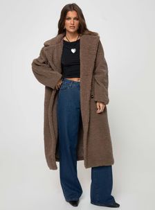 Sonoma Teddy Coat Brown | Princess Polly US