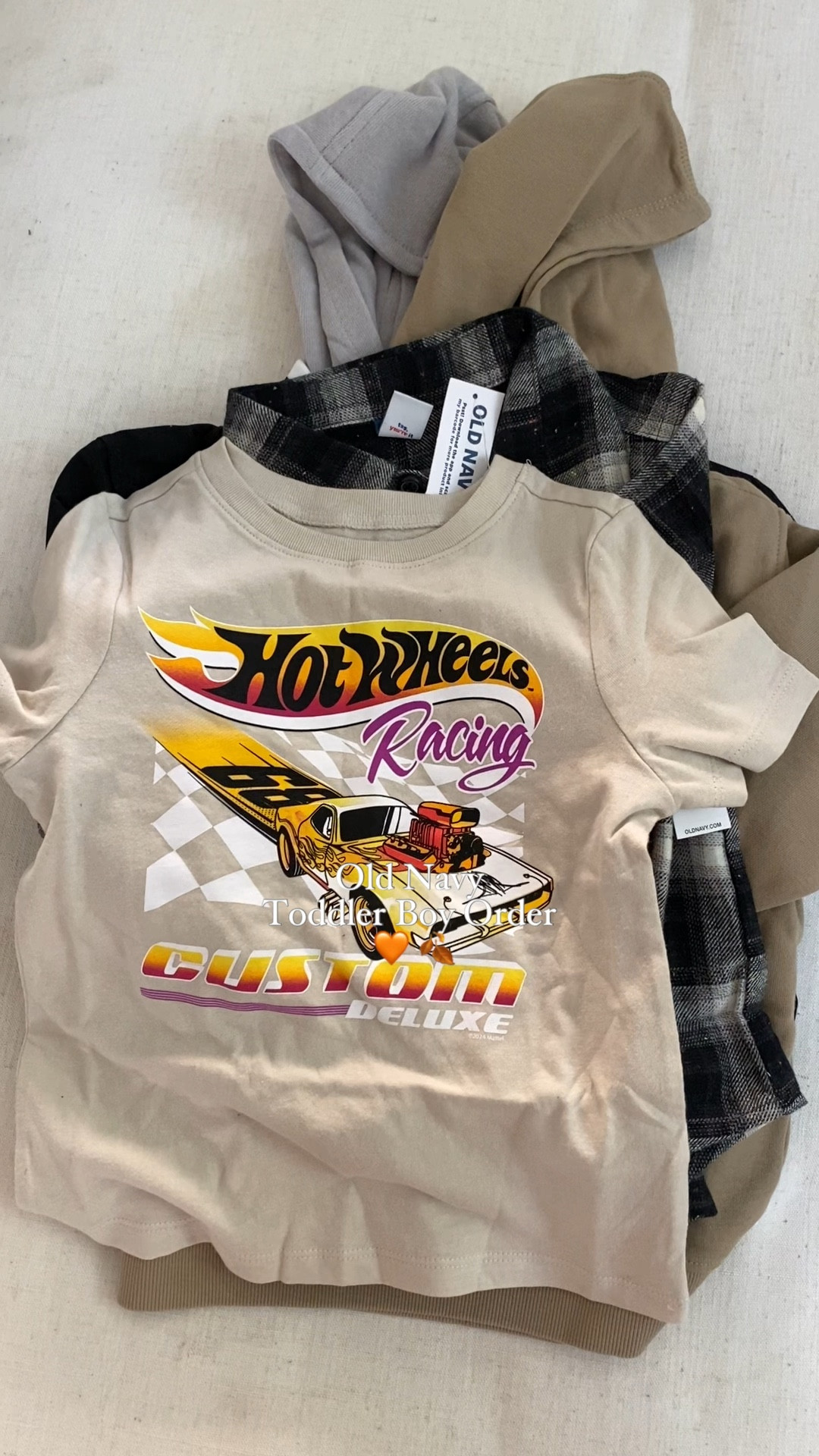 My most recent Old Navy Fall order for the boys 🧡🍂🍁 I’m slowly starting to order fall clothing even though we’re still very much in the 80 degree weather over here 🥵 

Fall clothing, Old Navy, Toddler boy clothing, fall style for kids, toddler boy fall outfits, flannels, bomber jacket, hooded sweatshirt, hot wheels tshirt 

#LTKFallSale #LTKKids #LTKSeasonal