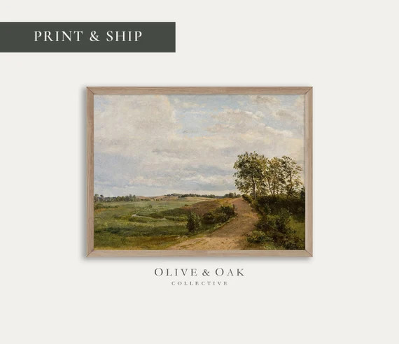 FINE ART PRINT / Country Landscape Painting / Farmhouse Decor | Etsy | Etsy (US)
