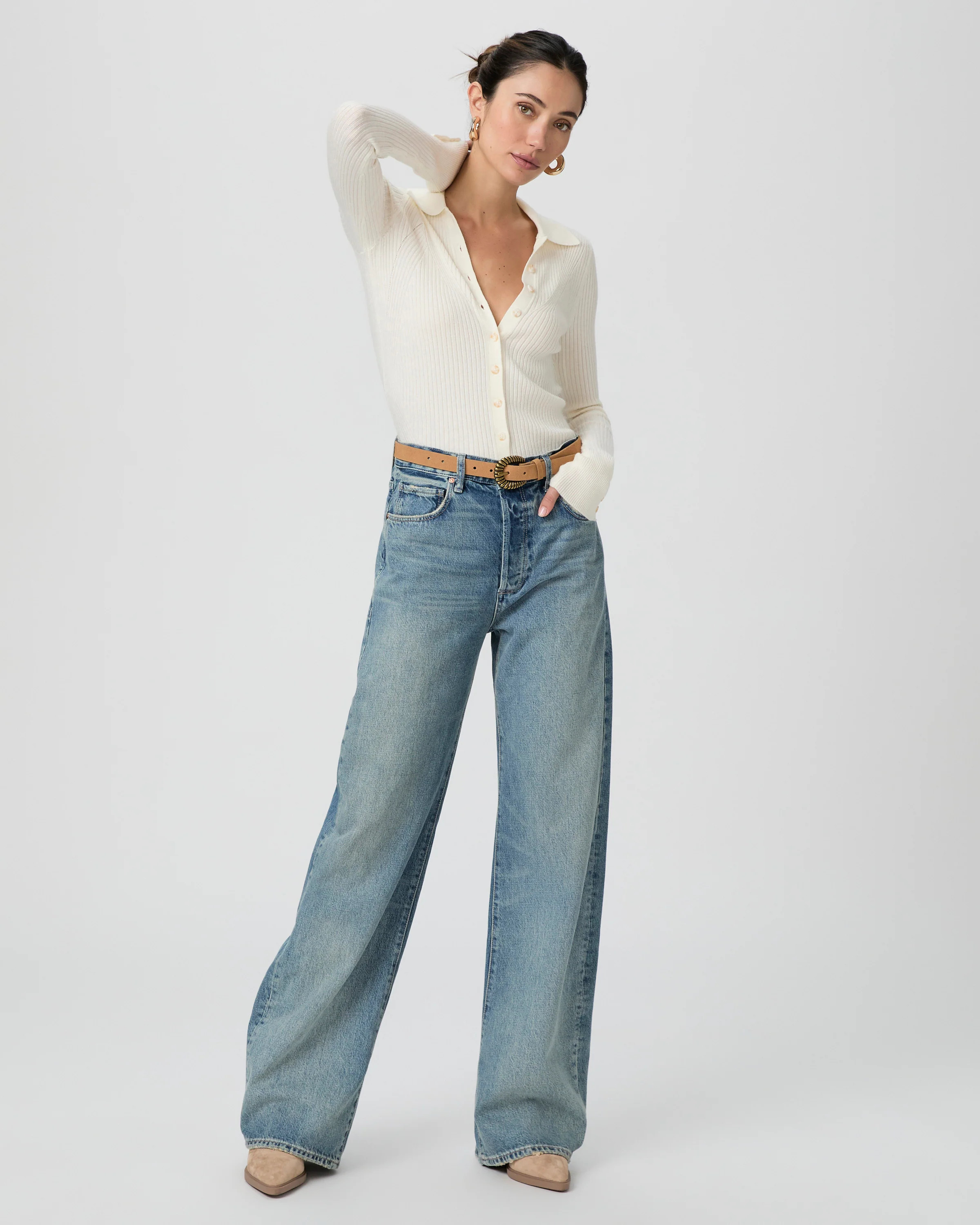 Arellia Barrel Leg Jean | Paige