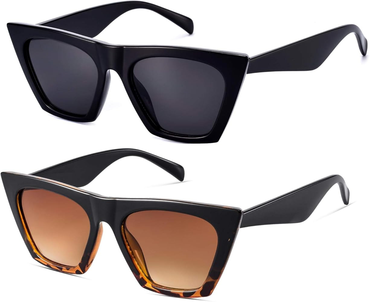 mosanana Square Cat Eye Sunglasses for Women Trendy Style Model-SHINE | Amazon (US)