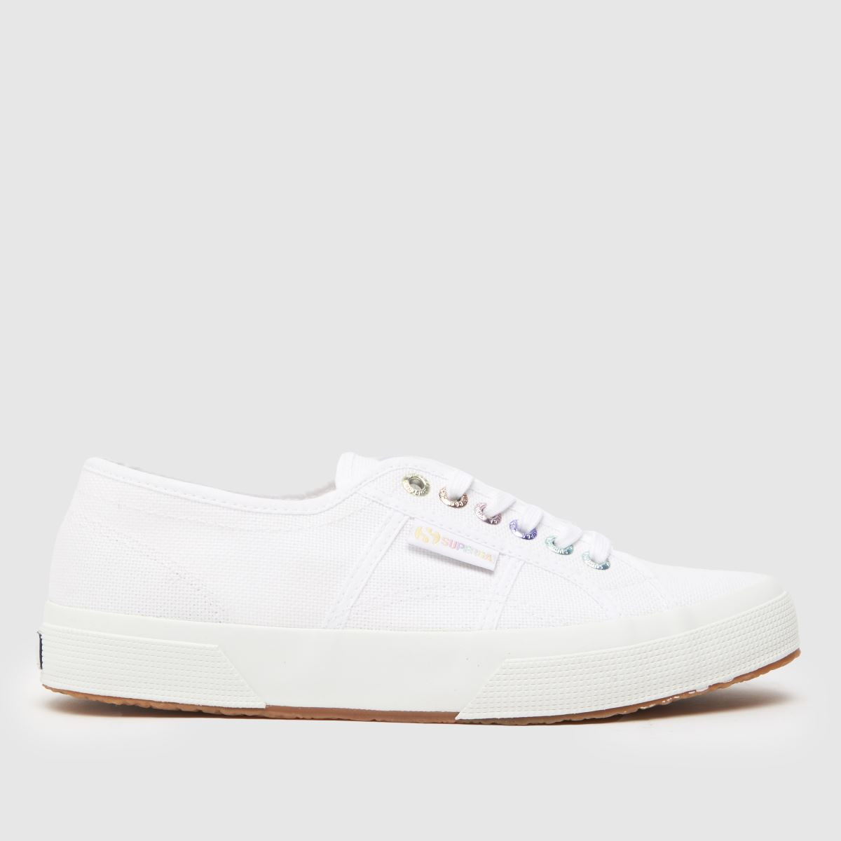 Superga 2750 pastel eyelets trainers in white | Schuh