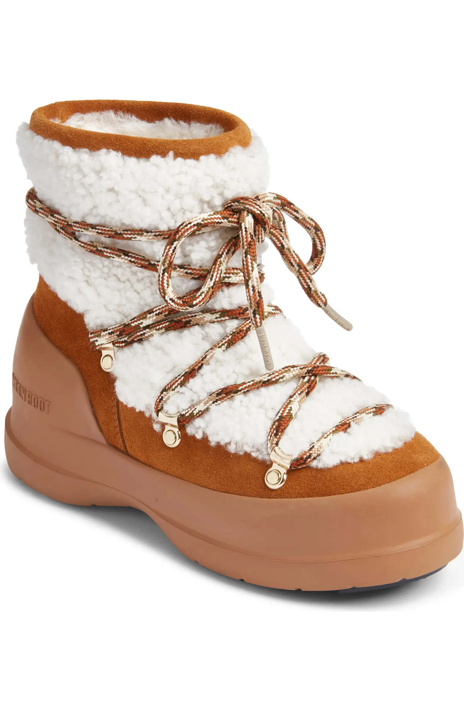 Moon Boot® Luna Water Repellent Genuine Shearling Boot (Women) | Nordstrom | Nordstrom