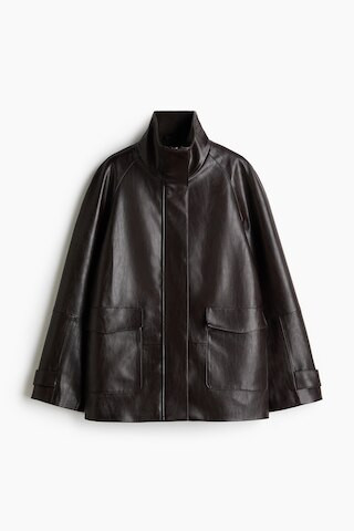 H & M - Jacke mit Coating - Braun - Damen | H&M (DE, AT, CH, NL, FI)