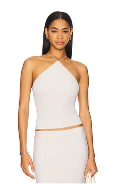 Enza Costa Silk Knit Halter Tank Top in Canvas from Revolve.com | Revolve Clothing (Global)