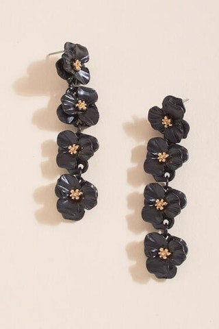 Veronica Crystal Matte Flower Drop Earrings - francesca's | Francesca's