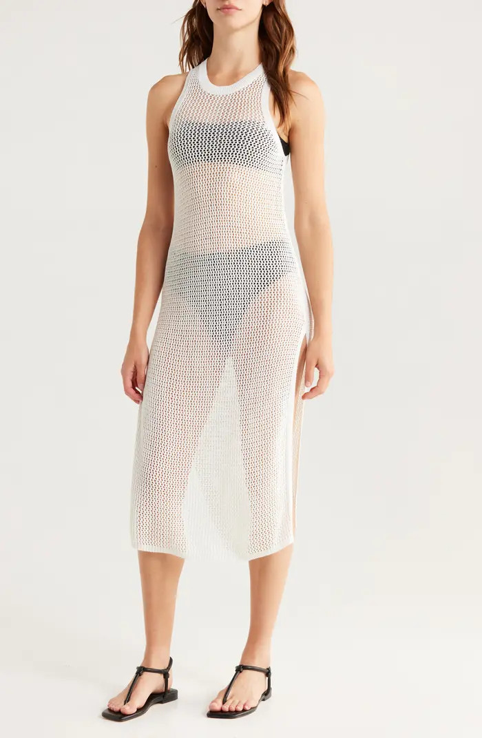 Sheer Open Knit Cover-Up Dress | Nordstrom