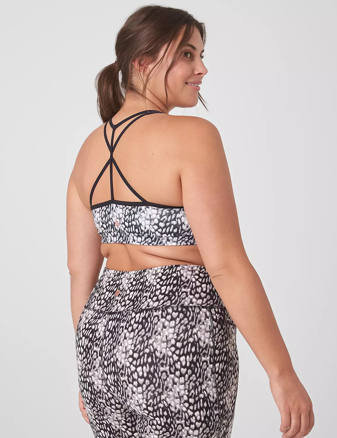 LIVI Soft Wireless Low-Impact Sport Bra - Strappy Back | LaneBryant | Lane Bryant (US)