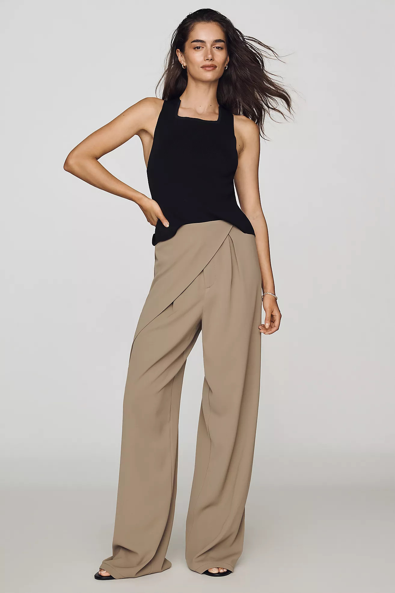 BAYSE Rue Draped Trousers | Anthropologie (US)