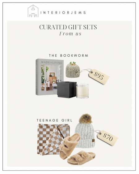 Gift guides, gift sets picked by us, comfy checkered blanket, faux fur Sandler, candle, match striker, Amber Lewis book, gifts for bookworm, gifts for teen 

#LTKGiftGuide #LTKHoliday #LTKCyberweek