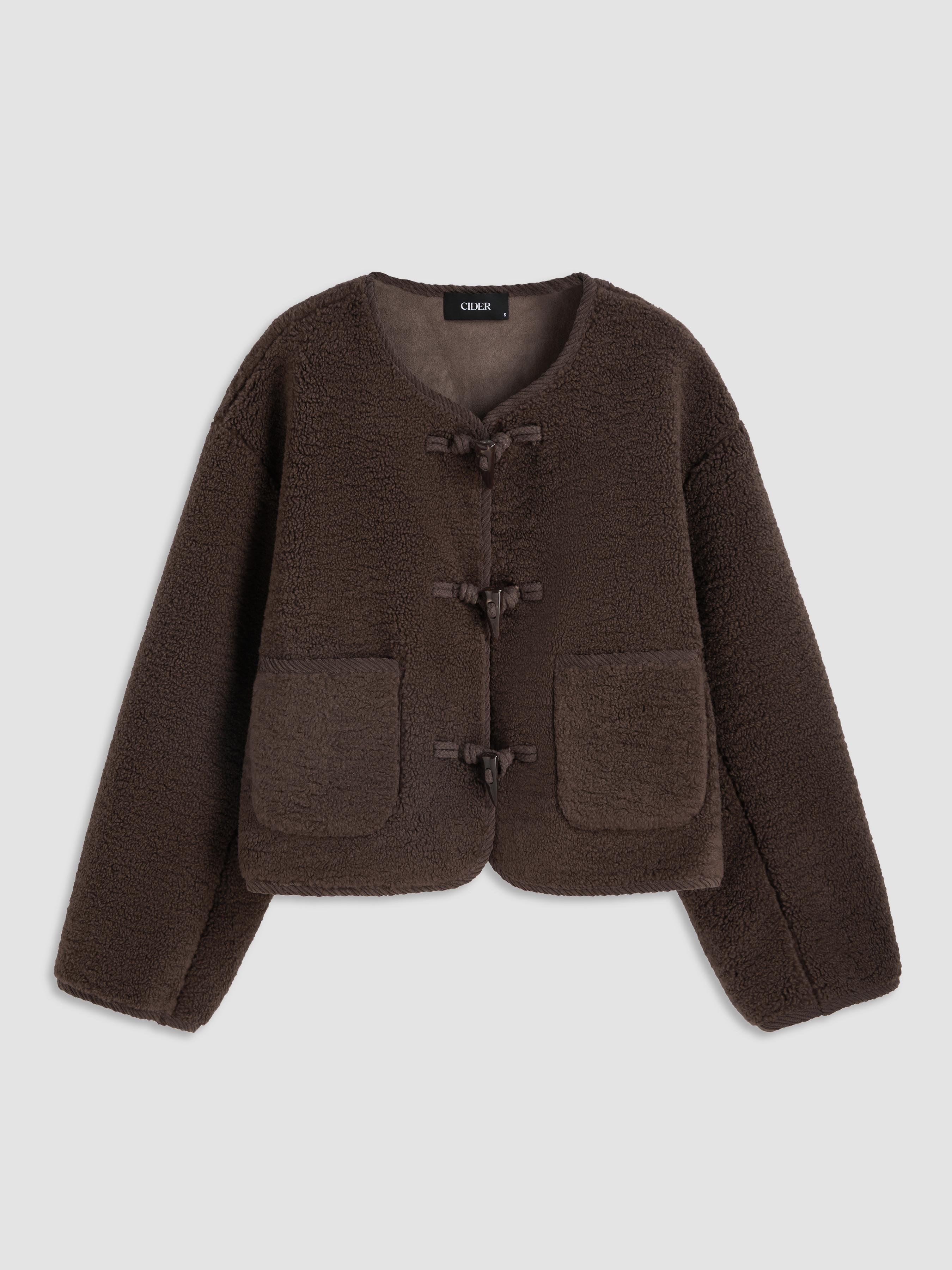 Countryside Core Fleece Fleece Duffle Jacket For School Daily Casual Date Picnic Exhibition Coffe... | Cider