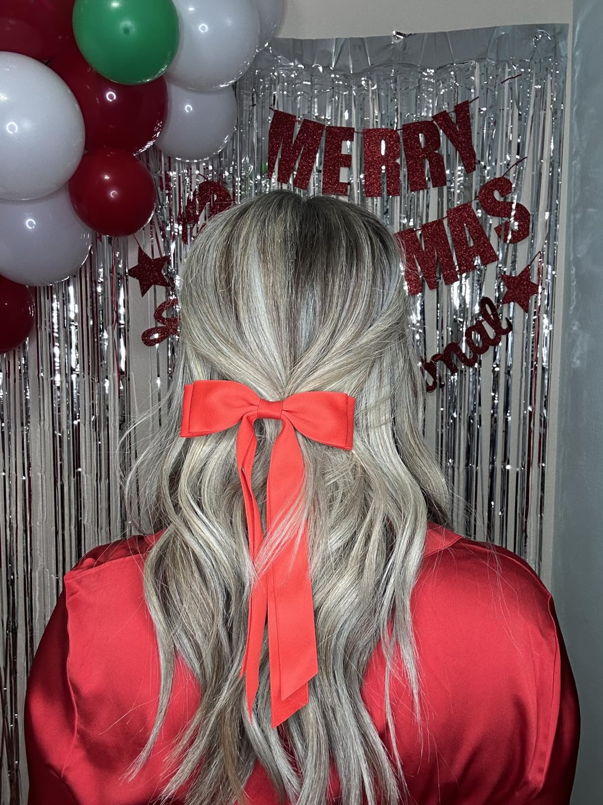 10PCS Silky Satin Hair Bows Hair Clip Ribbon Accessories Ponytail Holder Slides Metal Clips French Barrette Hair Bow for Women Girls Toddlers Teens Kids | Amazon (US)