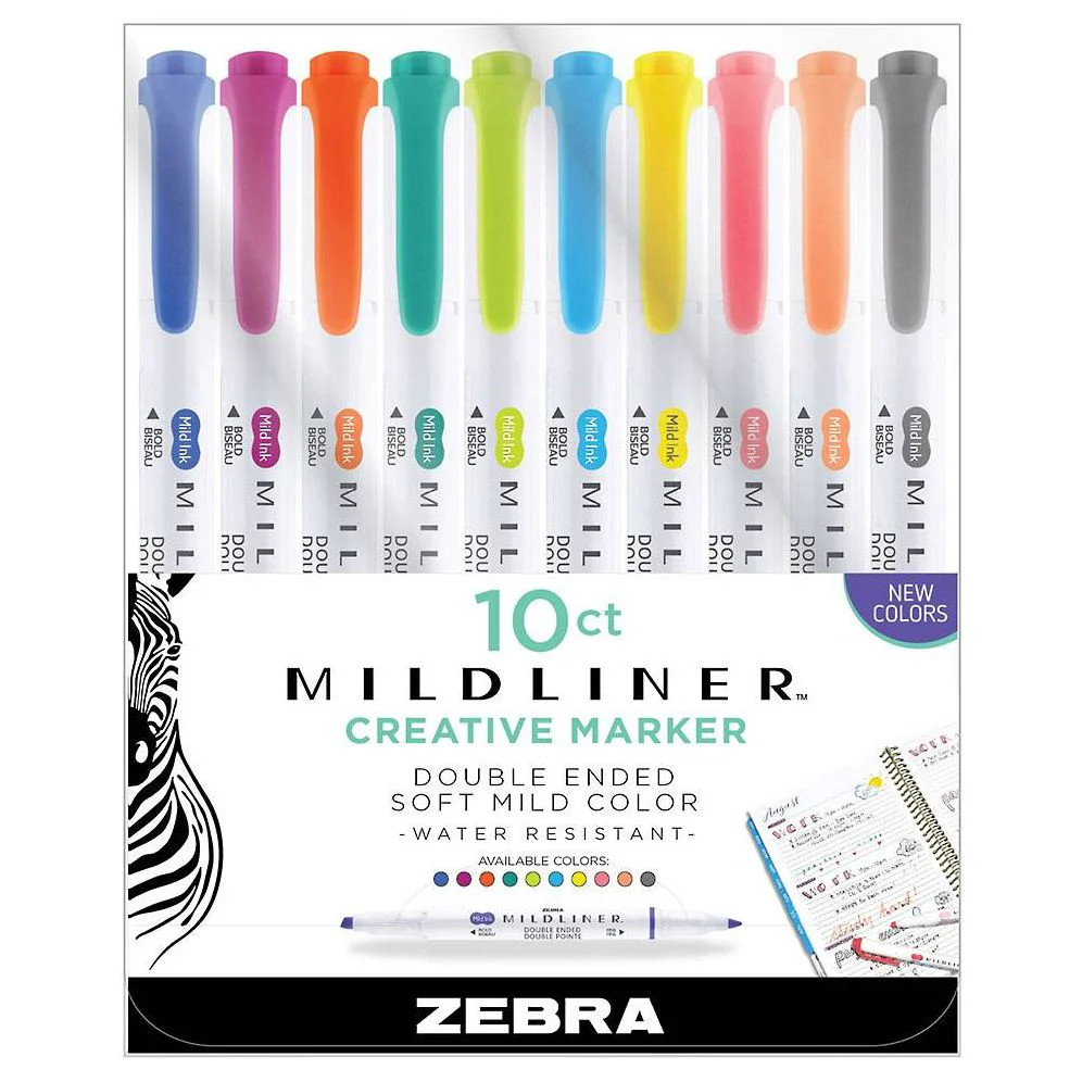 Zebra Mildliner Double Ended Highlighter Set | Paper Source