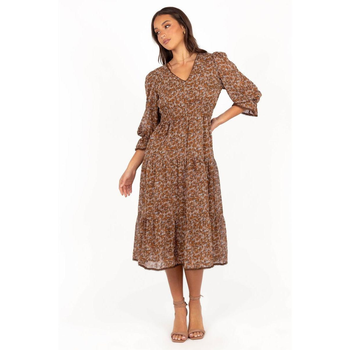 Petal and Pup Women's Simone Midi Dress - Camel | Macy's