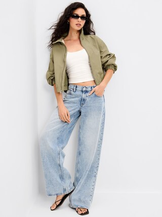 Twill Utility Zip-Front Jacket | Old Navy (US)