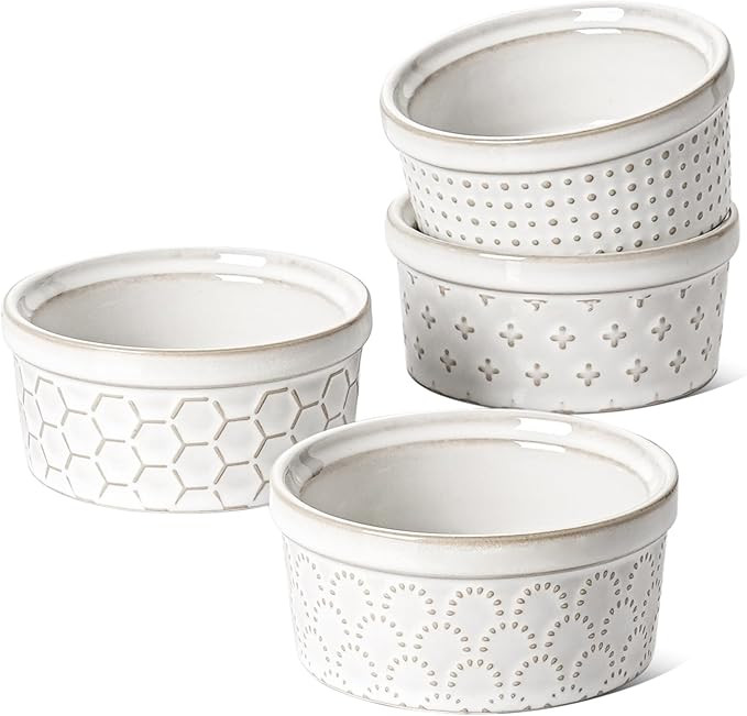 LE TAUCI Ramekins 4 oz, Ramekin Oven Safe, Ramiken for Creme Brulee, Lava Cakes, Pudding, Custard... | Amazon (US)