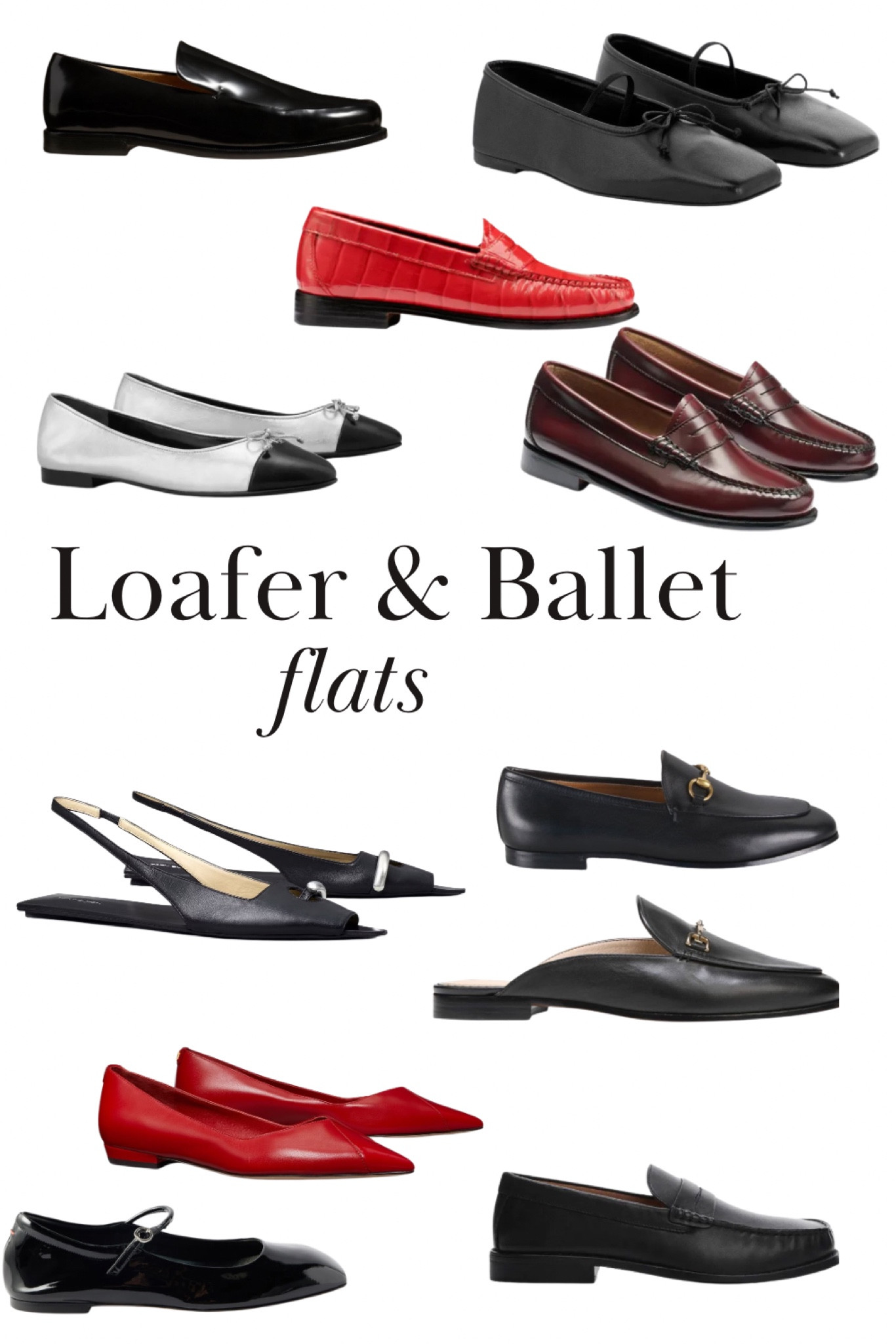 Collection of trending flats 

#LTKshoecrush #LTKSeasonal #LTKworkwear