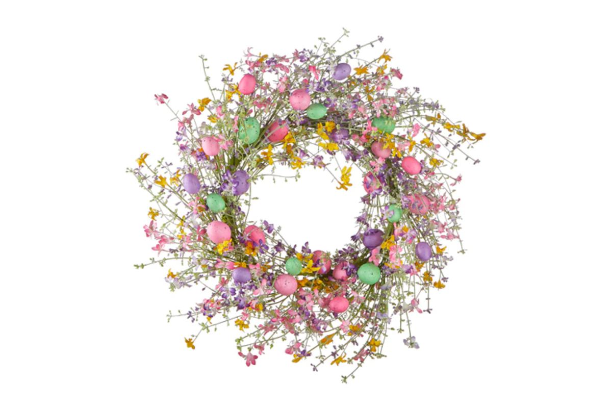 26" Wildflower and Egg Wreath | Lucy's Market