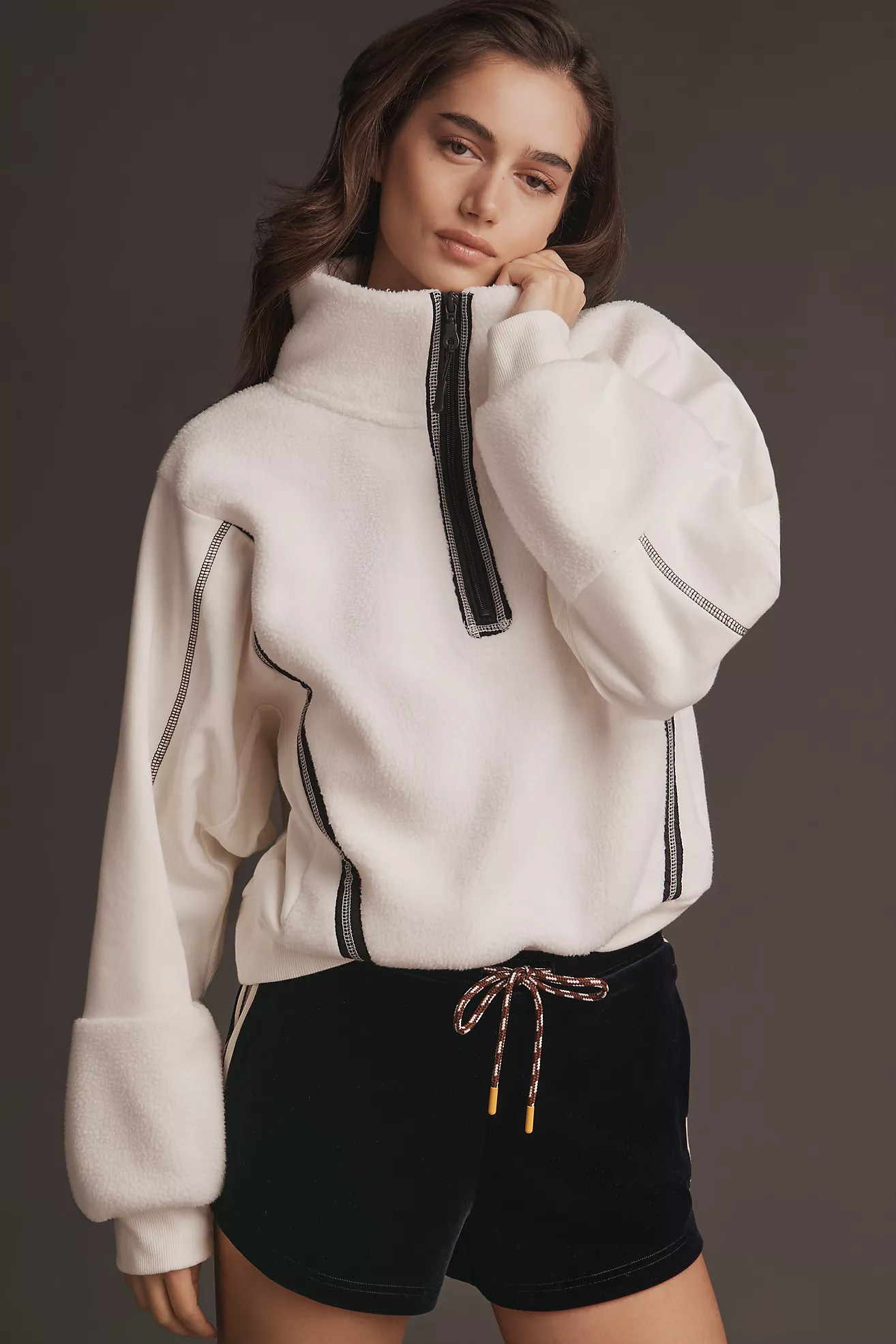 Daily Practice Half-Zip Fleece Sweatshirt | Anthropologie (US)