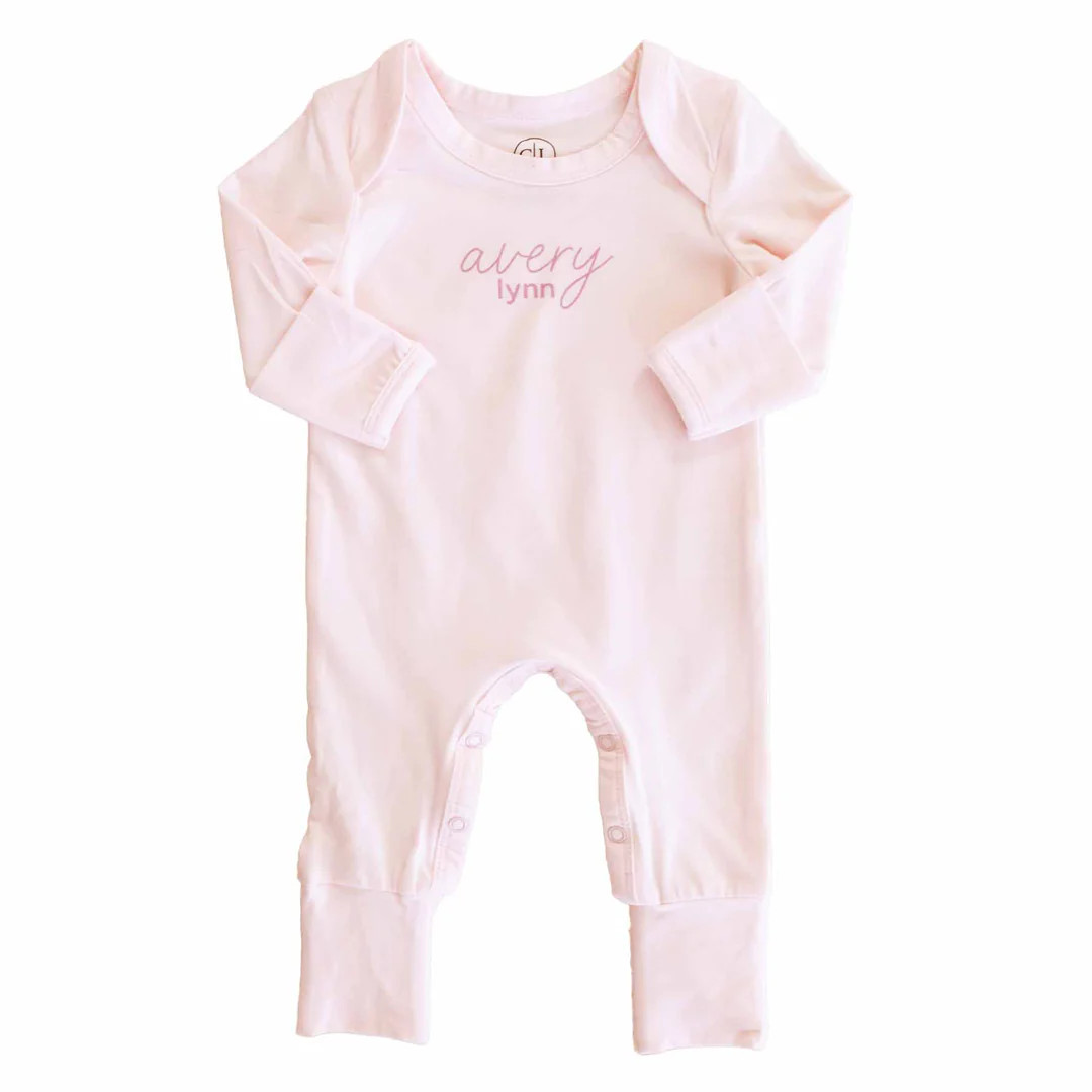 Personalized Full Length Snap Rompers | Caden Lane