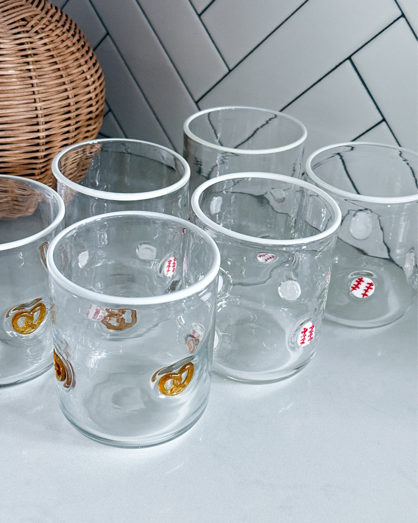 These Anthropologie icon glasses are so good. The pretzel print & the baseball print together are everything for summer entertaining. I know there are dupes circulating, but the quality on these is just not comparable. The glass feels substantial, the details are so well done, & they look incredible on a counter. Some things are worth buying the real version of, & this is one of them. Also just ordered from the new Anthropologie Boardwalk Collection (also tagged) & I am so excited for them to arrive. Summer, we are ready for you. Linked in my LTK!

anthropologie glasses - icon glasses - pretzel glass - baseball glass - summer glassware - aesthetic glassware - boardwalk collection - anthropologie home - entertaining glassware - barware - kitchen finds - home bar - summer entertaining - coastal home - preppy home - whimsical glassware - fun glassware - summer barware - anthropologie finds - kitchen aesthetic - home decor finds - entertaining essentials - summer hosting - cocktail glasses - gift for her - hostess gift - summer home refresh - anthropologie collection - new arrivals​​​​​​​​​​​​​​​​

#LTKHome #LTKSpringSale #LTKfoodie