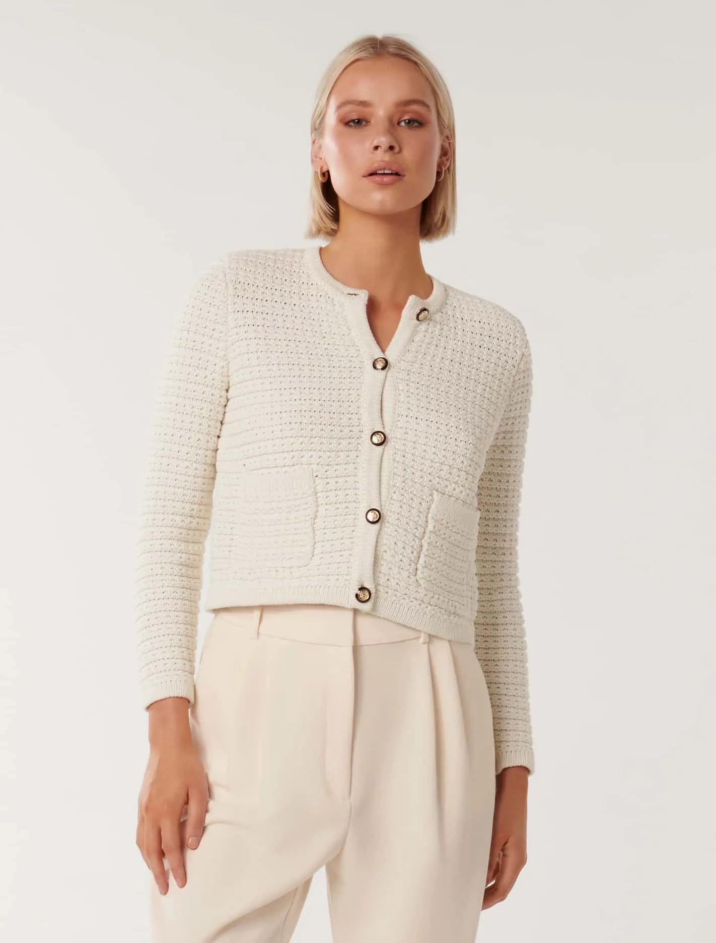 Chloe Textured Knit Cardigan | Forever New (UK & IE)