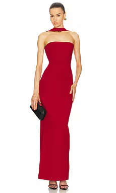 Helsa The Stephanie Dress in Deep Red from Revolve.com | Revolve Clothing (Global)