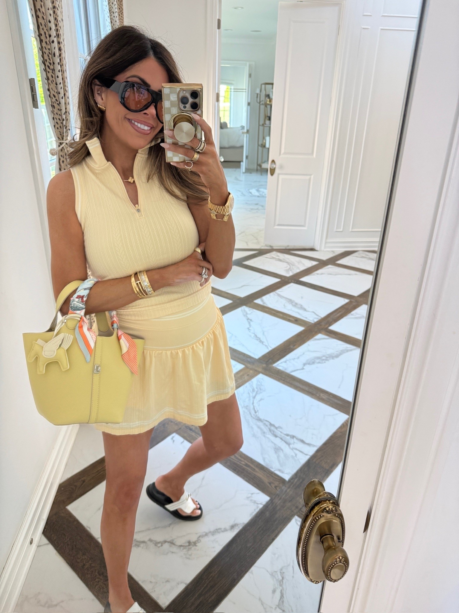 Wearing a size medium in both the top and skort! 

Target finds, Athletic Set, Butter yellow matching set, Butter yellow athletic set, Target fashion, Spring outfits, Summer Outfits, Workout Outfits, Emily Ann Gemma