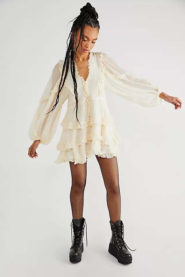 Iris Balloon Sleeve Mini Dress | Free People (Global - UK&FR Excluded)