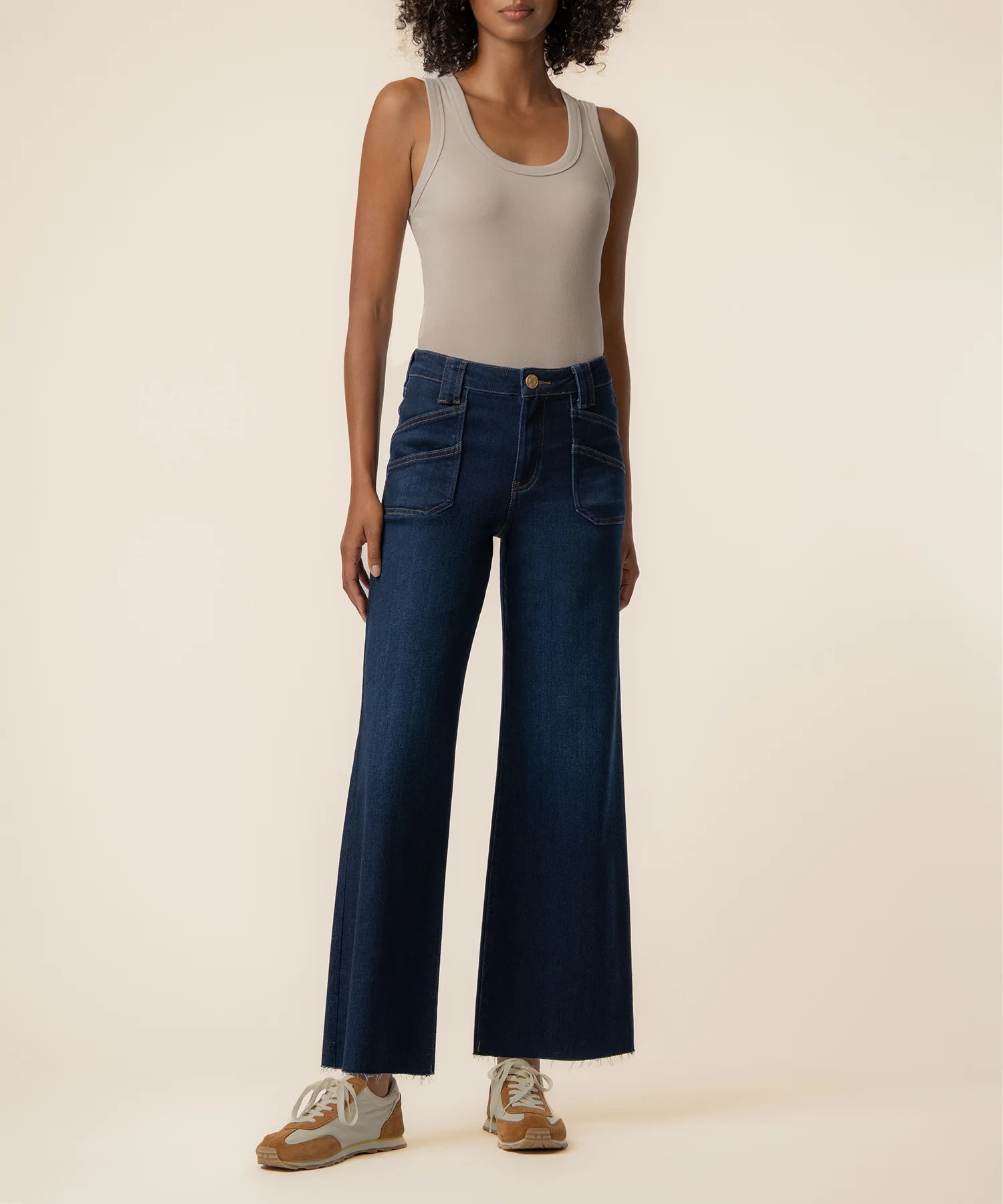 Meg High Rise Wide Leg, Petite in Director Wash | Kut From Kloth