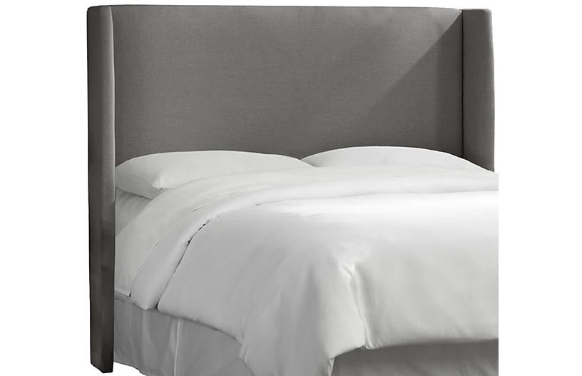 Kelly Wingback Headboard - Gray - Queen | One Kings Lane