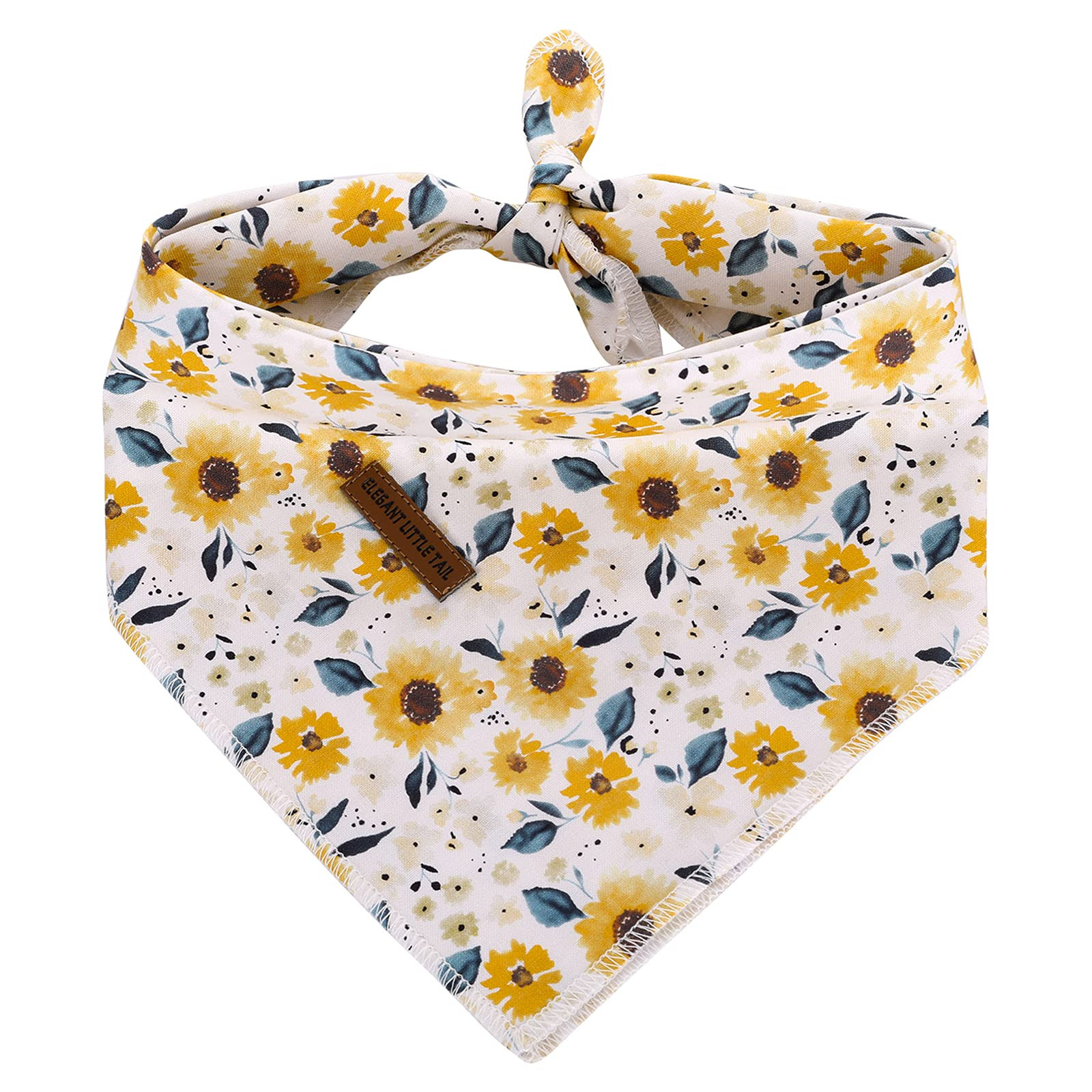Elegant little tail Dog Bandanas - 1Pack Sunflower Print Washable Dog Scarf Female Square Dog Bib... | Amazon (US)