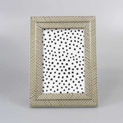 4" x 6" Herringbone Tabletop Frame Gold/White - Threshold™: Modern Style, Easel Back, Glass | Target