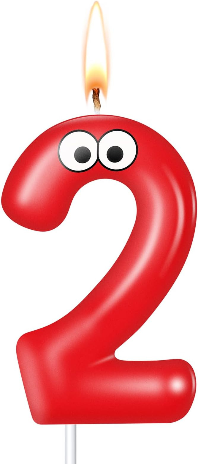 MTLEE Number Birthday Candle Monster Theme Candles Cookies Cake Topper for Girl Boy Cartoon Birth... | Amazon (US)