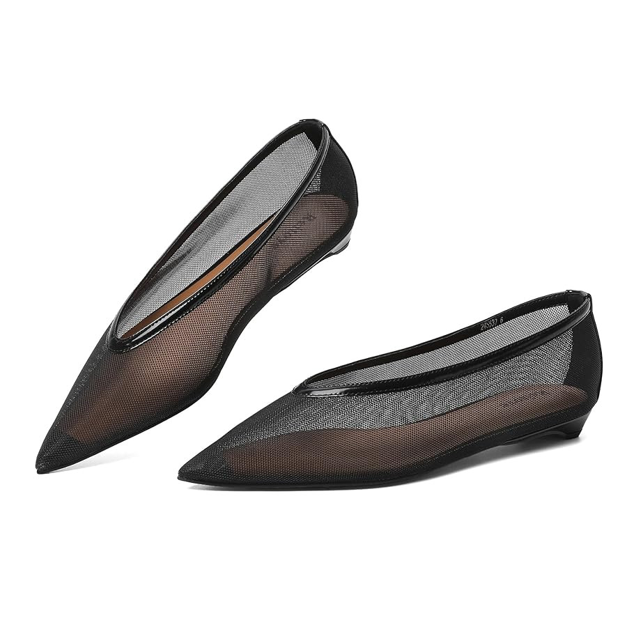 Reitoye Flats for Womens Closed Pointed Toe Ballet Flat Comfortable Dressy Work Slip On Casual Sh... | Amazon (US)