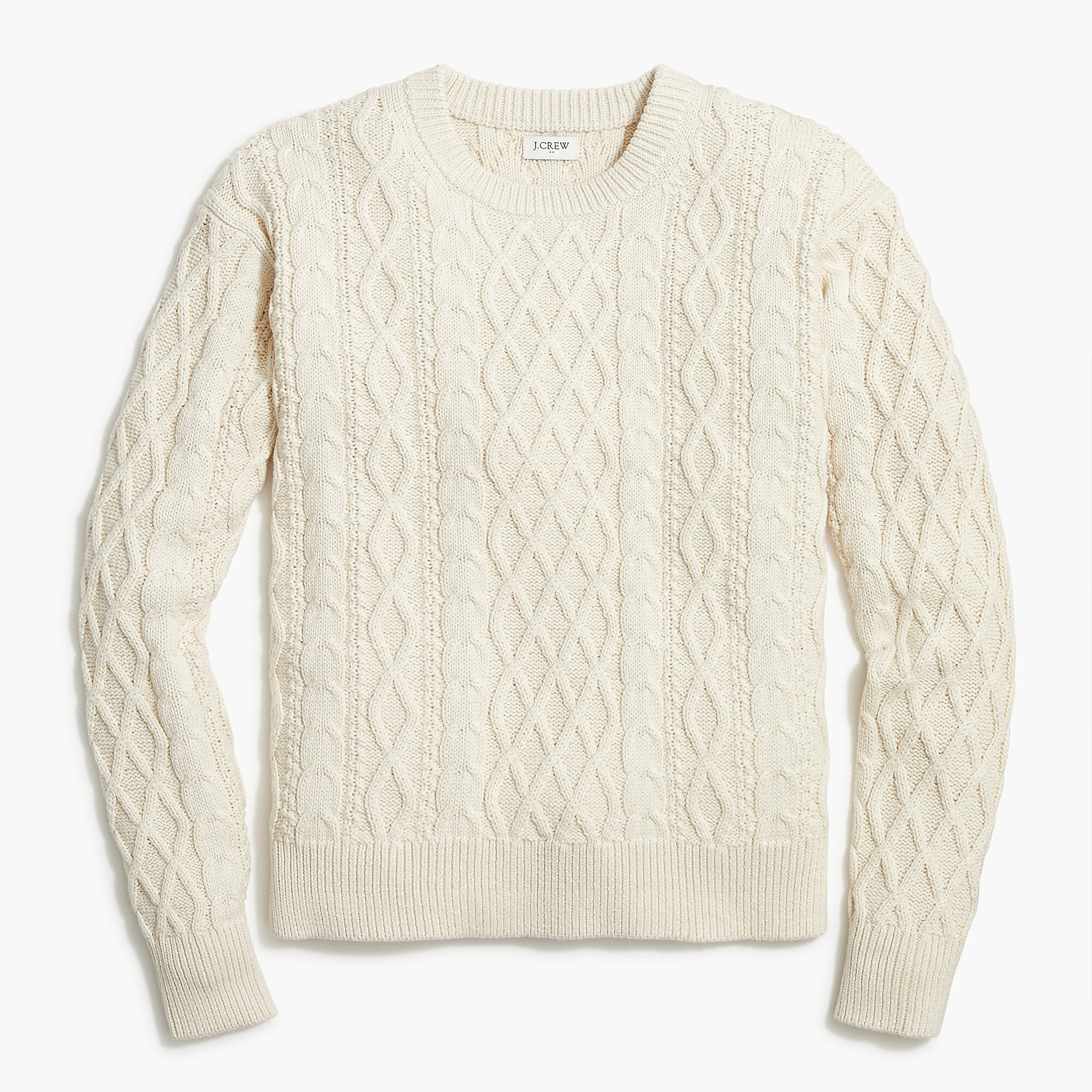 Cable crewneck sweater | J.Crew Factory