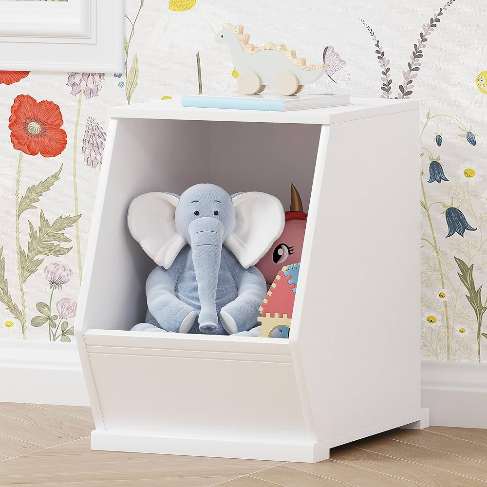 UTEX Toy Storage Organizer for Kids, Stackable Toy Storage Cabinet, Wooden Cubby Toy Organizer, W... | Amazon (US)