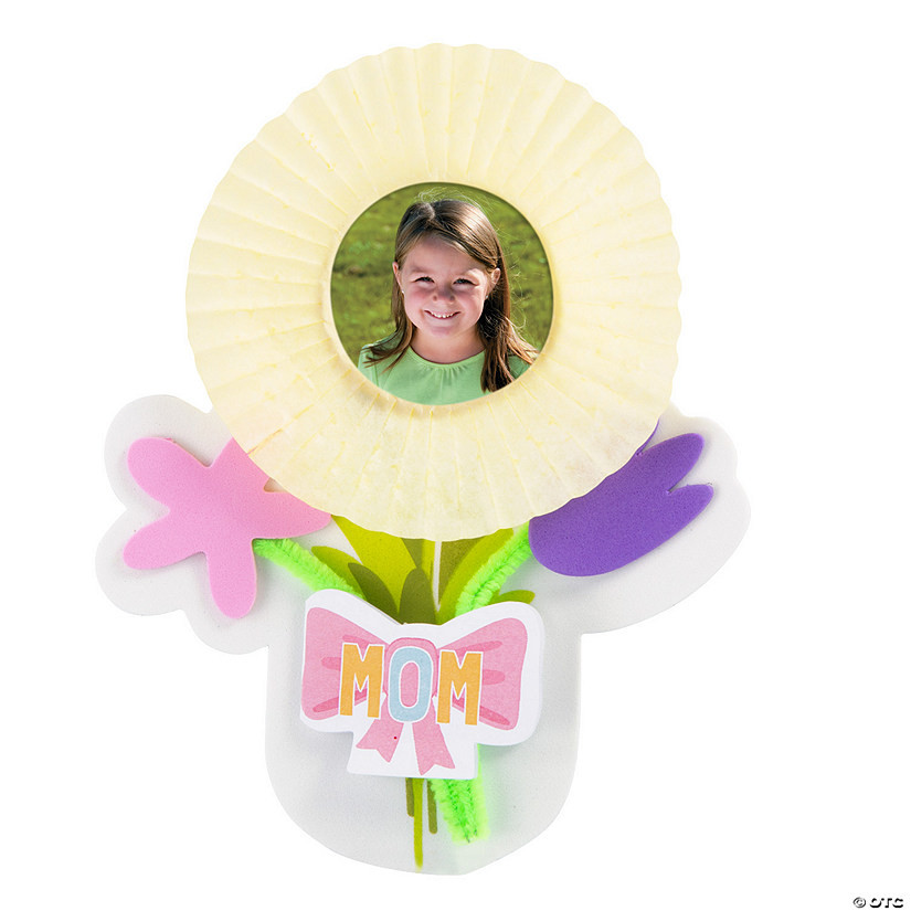 Mother’s Day Flowers Picture Frame Magnet Craft Kit - Makes 12 | Oriental Trading Company