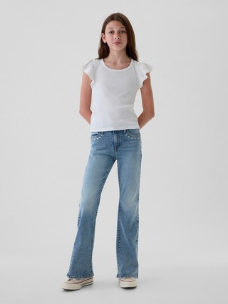Kids High Rise Studded '70s Flare Jeans | Gap (CA)