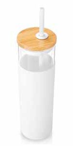 tronco 20oz Glass Tumbler Straw Silicone Protective Sleeve Bamboo Lid - BPA Free | Amazon (US)
