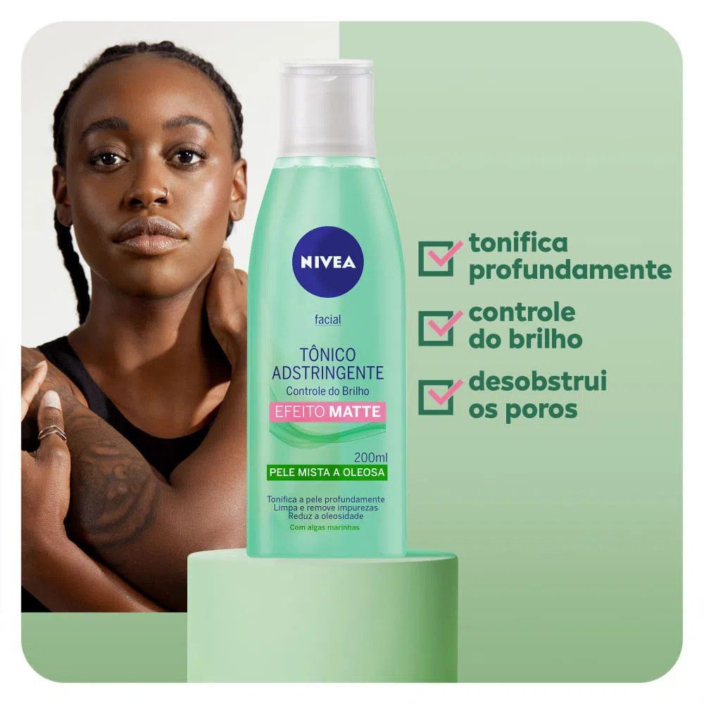 Tônico Facial Nívea Adstringente Controle do Brilho 200ml - Lojas REDE: A Maior Rede de Cosmét... | LOJAS REDE (BR)