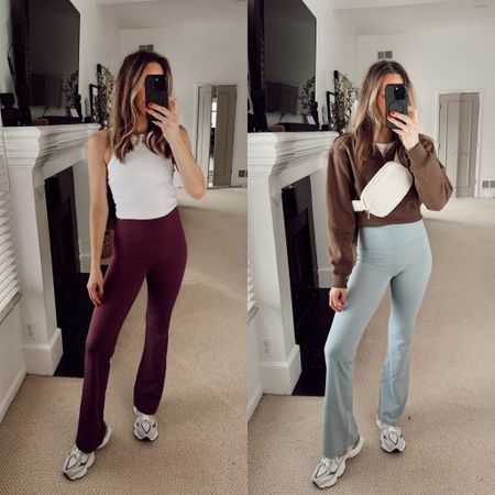 Lulu 🍋 Groove pant lookalikes! OBSESSED with these!! Wearing a medium. Inseam is 32’’! I’m 5’7 for height reference! Wearing a small in the brown pullover

#LTKstyletip #LTKfitness