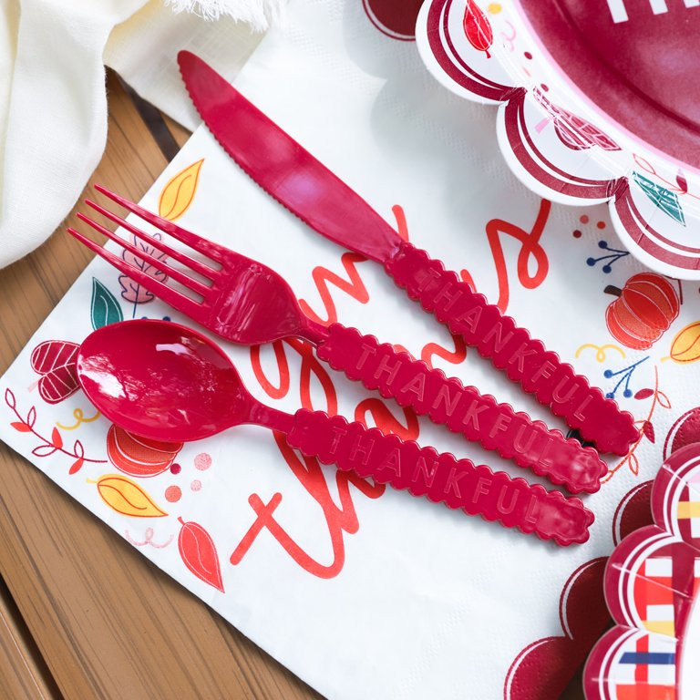 Packed Party "Thankful" 18 Piece Cutlery Set - Walmart.com | Walmart (US)