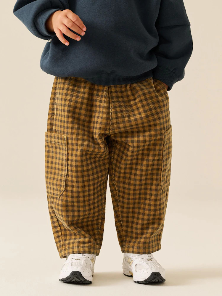 Ochre Yellow Pull On Wide Barrel Trousers (3mths-7yrs) | Next EU