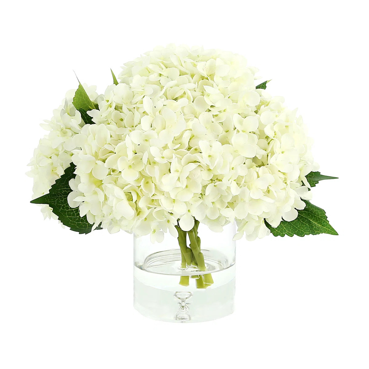 Hydrangeas in Glass Bubble Vase | Wayfair North America