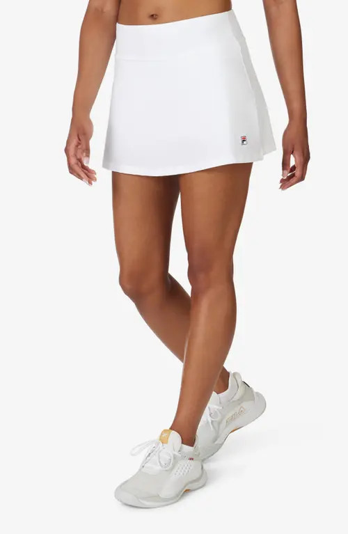 FILA Tennis Essentials Flirty Stretch Miniskirt in White at Nordstrom, Size Xx-Large | Nordstrom