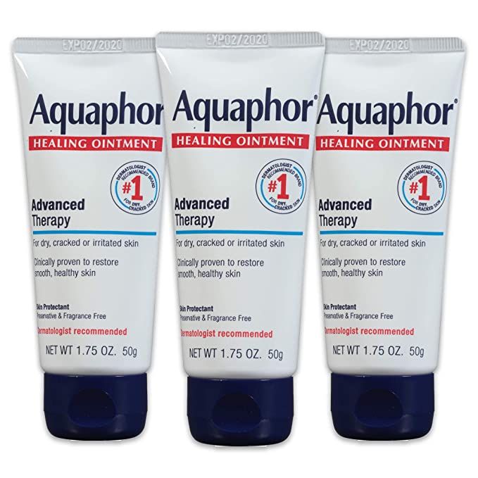 Aquaphor Healing Ointment - Pack of 3, Travel Size Protectant for Cracked Skin - Dry Hands, Heels... | Amazon (US)