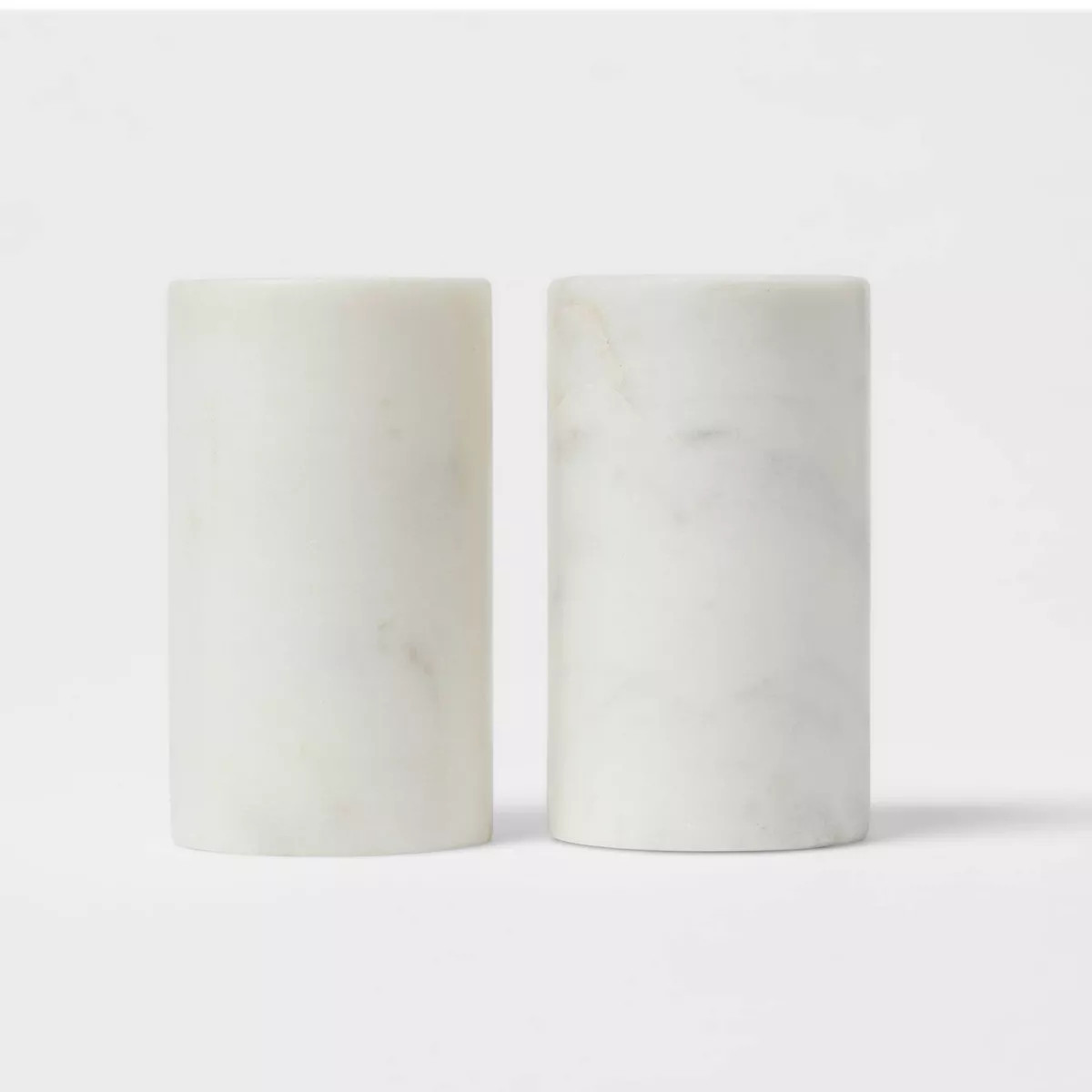 2pc Marble Salt and Pepper Shaker Set - Threshold™: Off-White, Spot Clean, Tableware, 2 Pieces | Target