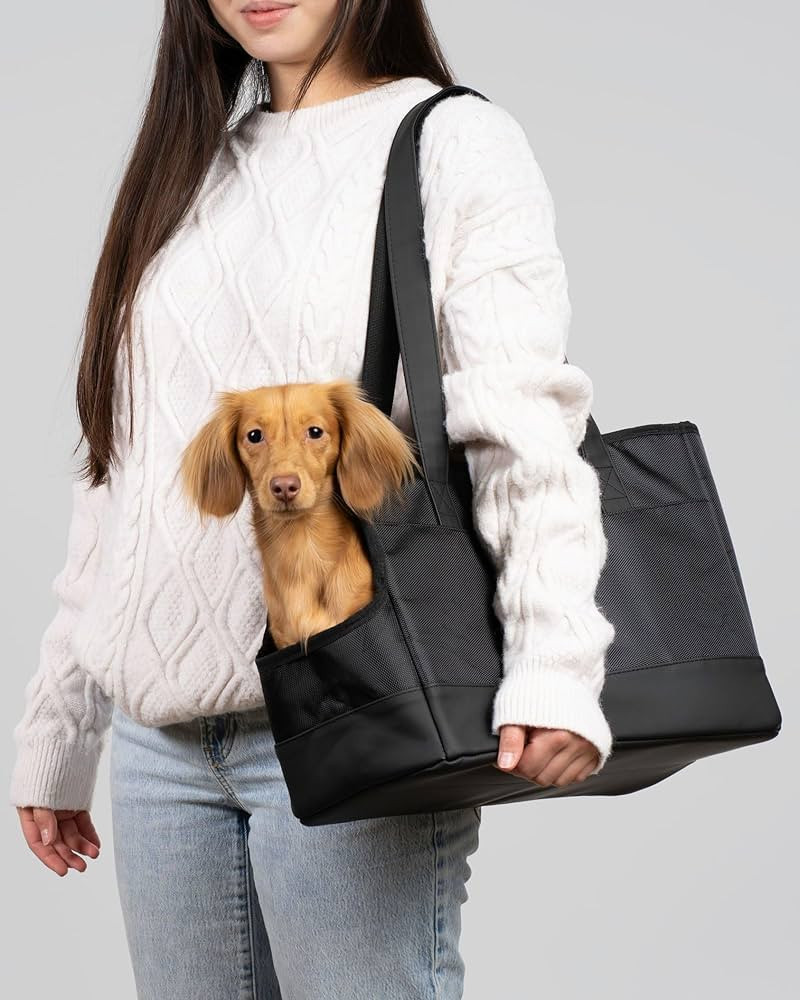 OSKAR&FRIENDS Pet Carrier Tote for Small Dogs & Cats – Vegan Leather Dog Purse with Breathable ... | Amazon (US)